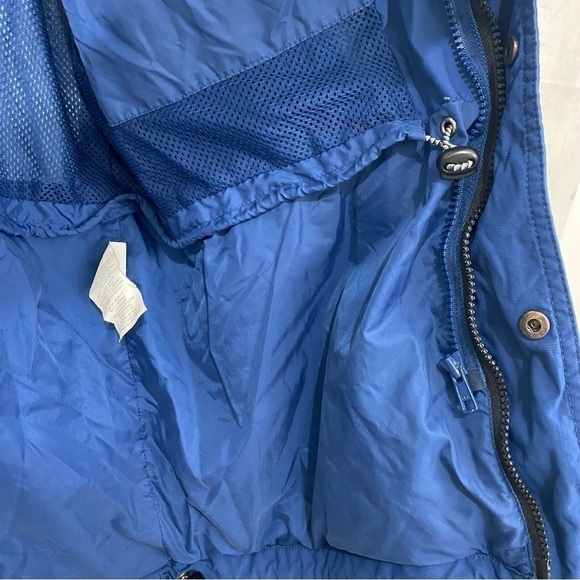 Columbia Mens Size Medium Blue Black Core Zip Jacket Hooded Windbreaker Pockets - Picture 13 of 16